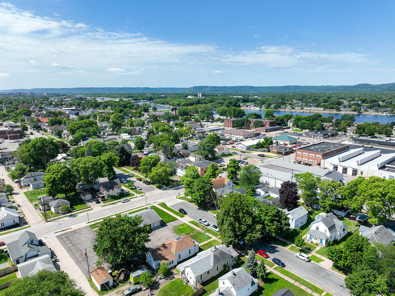 aerial view of house