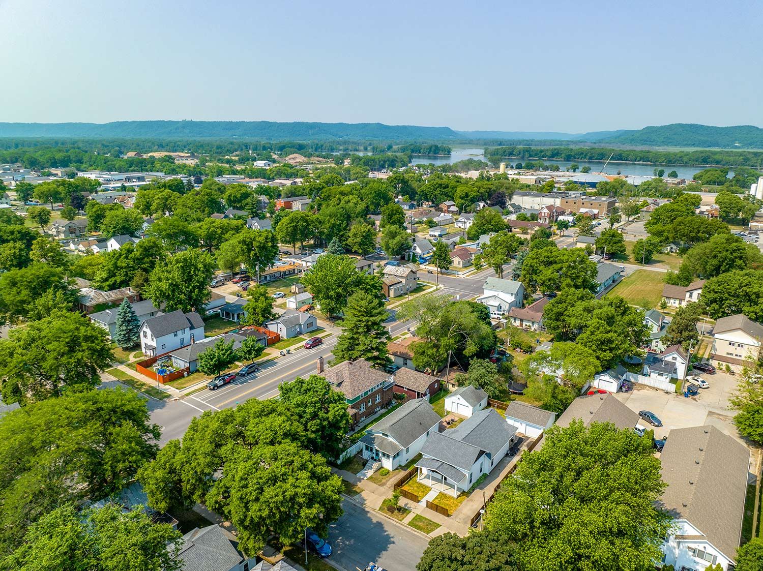 aerial view of home